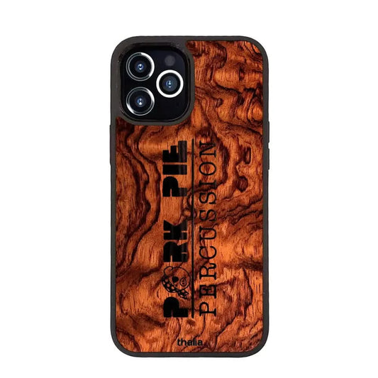 Thalia Pork Pie Logo Case for iPhone 16 Pro Max | Full Logo, Bubinga - Drum Center Of Portsmouth