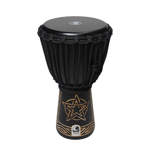 Toca Rope-Tuned Wood Djembe 10" Sully Erna Black Mamba 2 - Drum Center of Portsmouth