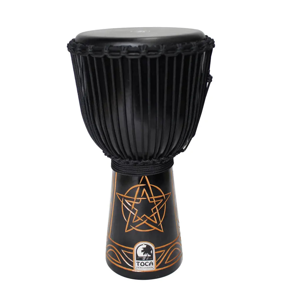 Toca Rope-Tuned Wood Djembe 12" Sully Erna Black Mamba 2 - Drum Center of Portsmouth