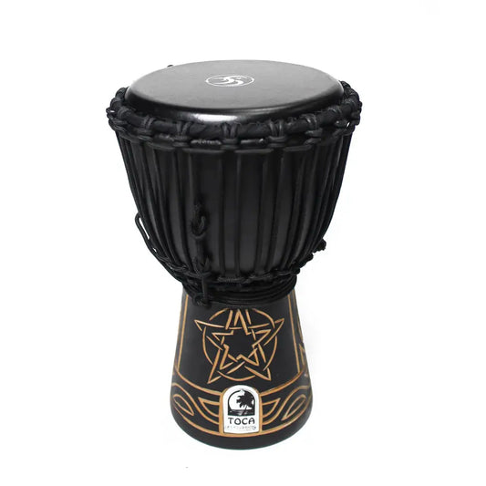 Toca Rope-Tuned Wood Djembe 8" Sully Erna Black Mamba 2 - Drum Center of Portsmouth