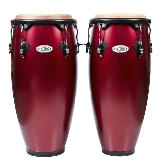 Toca Synergy Wood Conga Set 10" & 11" Matte Racing Red - Drum Center Of Portsmouth