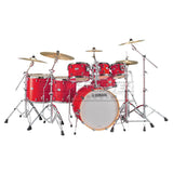 Yamaha Tour Custom Maple 7pc Drum Set Candy Apple Satin - Drum Center Of Portsmouth
