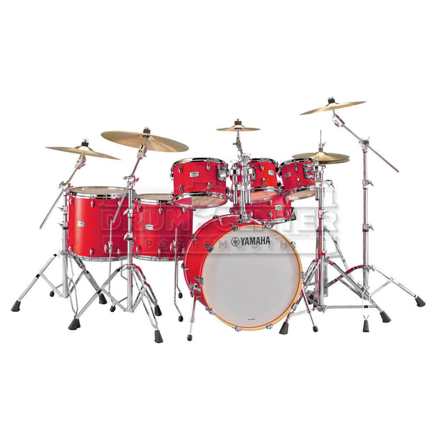 Yamaha Tour Custom Maple 7pc Drum Set Candy Apple Satin - Drum Center Of Portsmouth