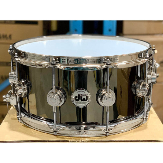 Used DW Collectors Black Nickel Over Brass Snare Drum 14x6.5 w/Nickel Hardware - Drum Center Of Portsmouth