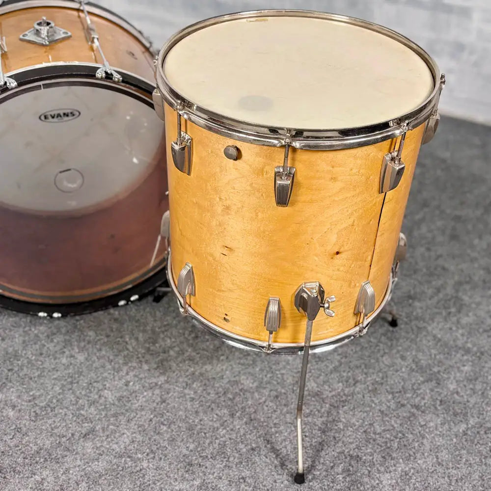 Used Vintage Ludwig/WFL 3pc Drum Set Refinished Natural - Fair - Drum Center Of Portsmouth