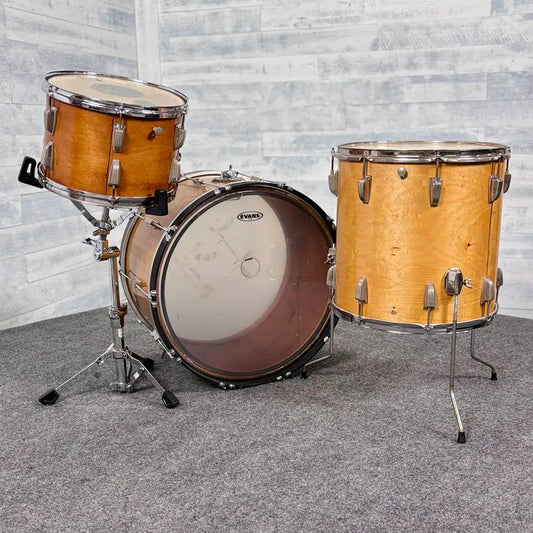 Used Vintage Ludwig/WFL 3pc Drum Set Refinished Natural - Fair - Drum Center Of Portsmouth