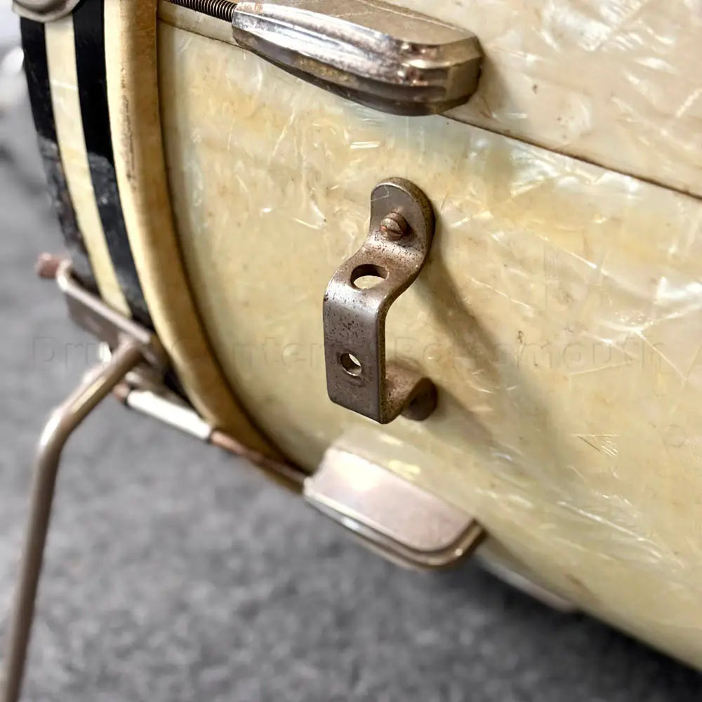 Used Vintage Slingerland Radio King 3pc Drum Set 24/13/16 White Marine Pearl - Good - Drum Center Of Portsmouth