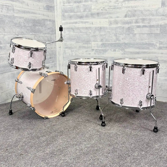 Used Sonor AQ2 Maple 4pc Jazz Drum Set White Marine Pearl - Excellent - Drum Center Of Portsmouth