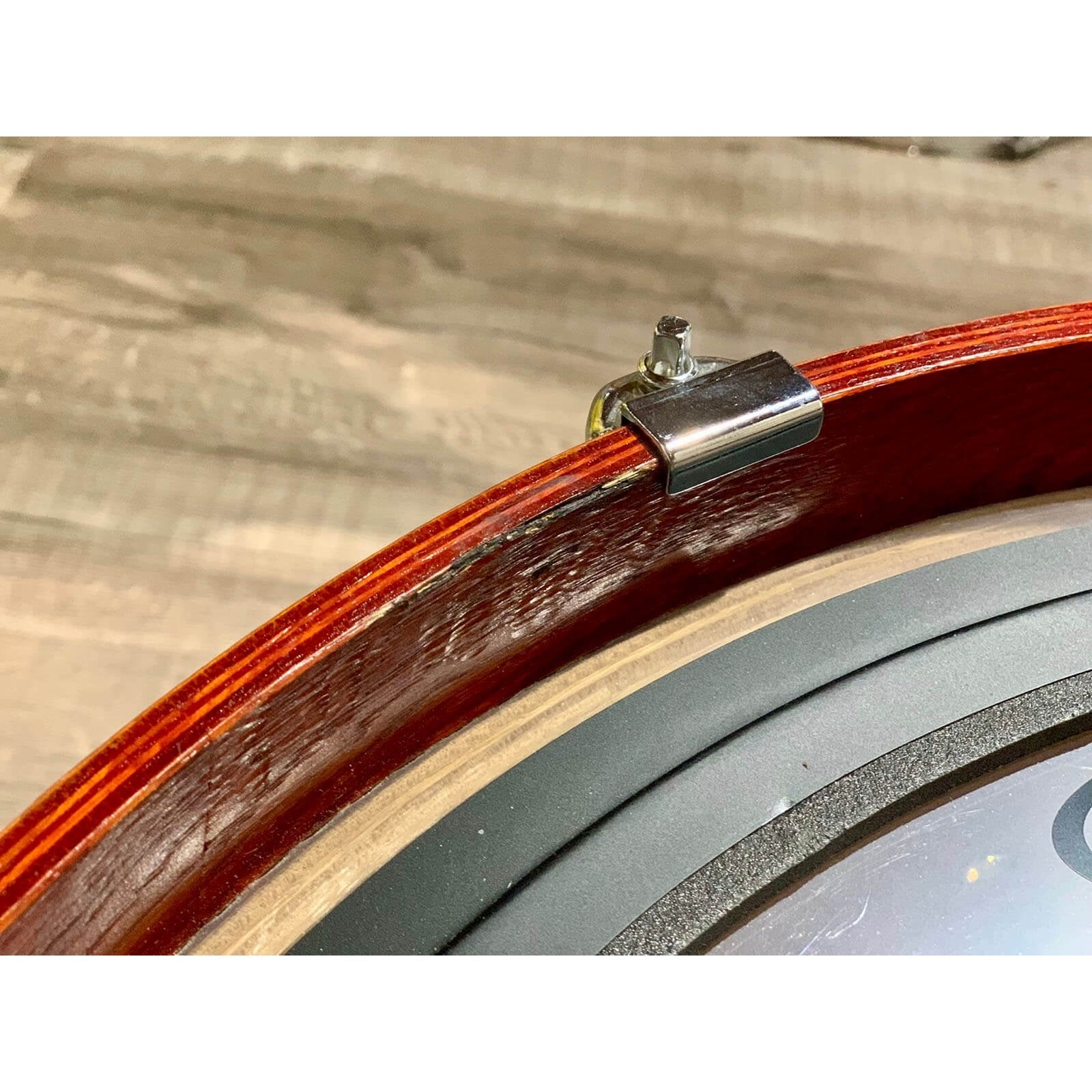 Used Yamaha Oak Custom 3pc Drum Set Matte Sedona Red