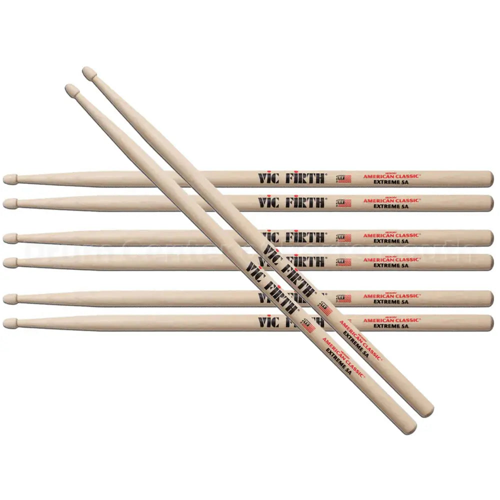Vic Firth American Classic Extra 5A Drum Sticks, 4pr Value Pack - Drum Center Of Portsmouth
