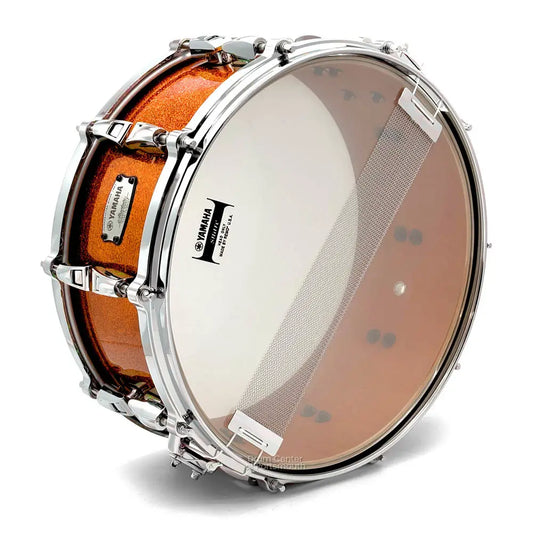 Yamaha Absolute Hybrid Snare Drum 14x6 Orange Sparkle - Drum Center Of Portsmouth