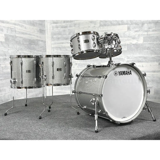 Yamaha Recording Custom 5pc Drum Set 22/10/12/14/16 Silver Sparkle - Drum Center Of Portsmouth