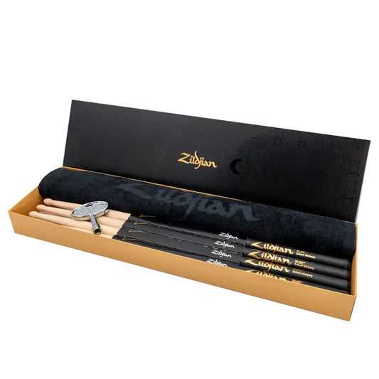 EMBARGOED - ENABLE NOV 27 - Zildjian 5A Dip Drum Stick Bundle - 4 Pairs w/FREE Towel & Drum Key - Drum Center Of Portsmouth