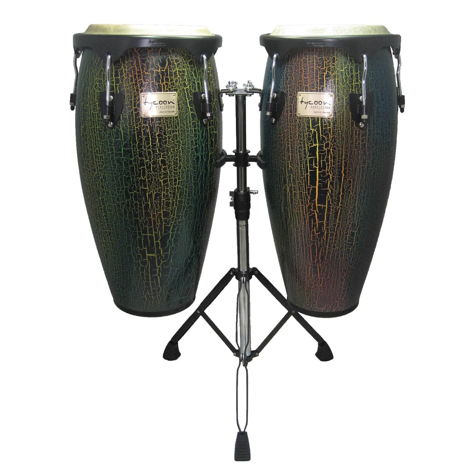 Tycoon 10 & 11 Dark Iris Supremo Select Congas With Double Stand