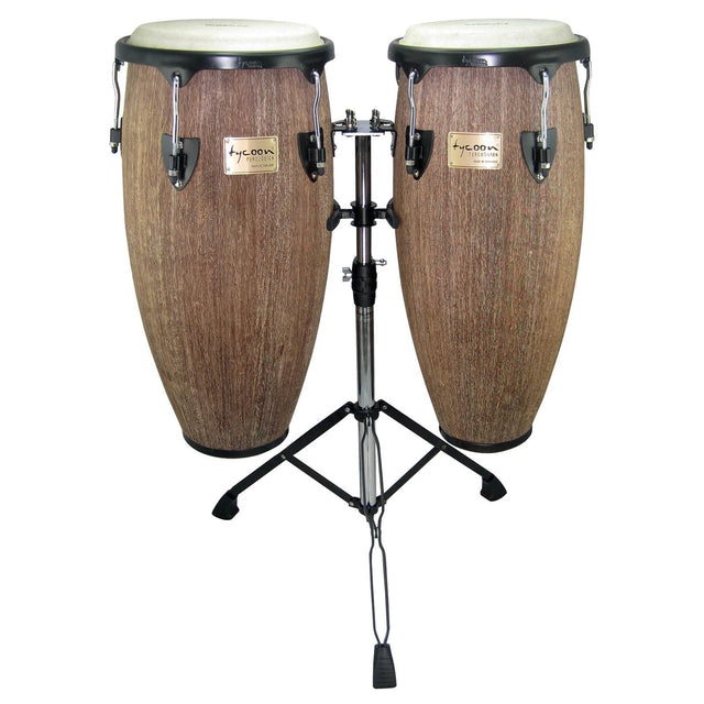 Tycoon 10 & 11 Island Palm Finish Supremo Congas With Double Stand