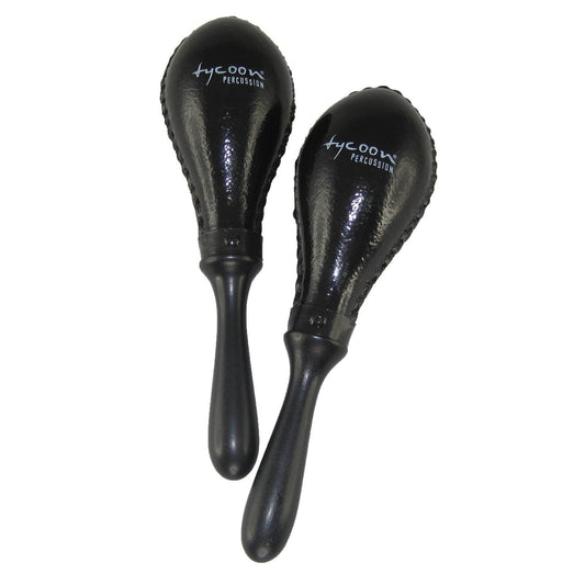 Tycoon Percussion : Large Black Oval Rawhide Maracas