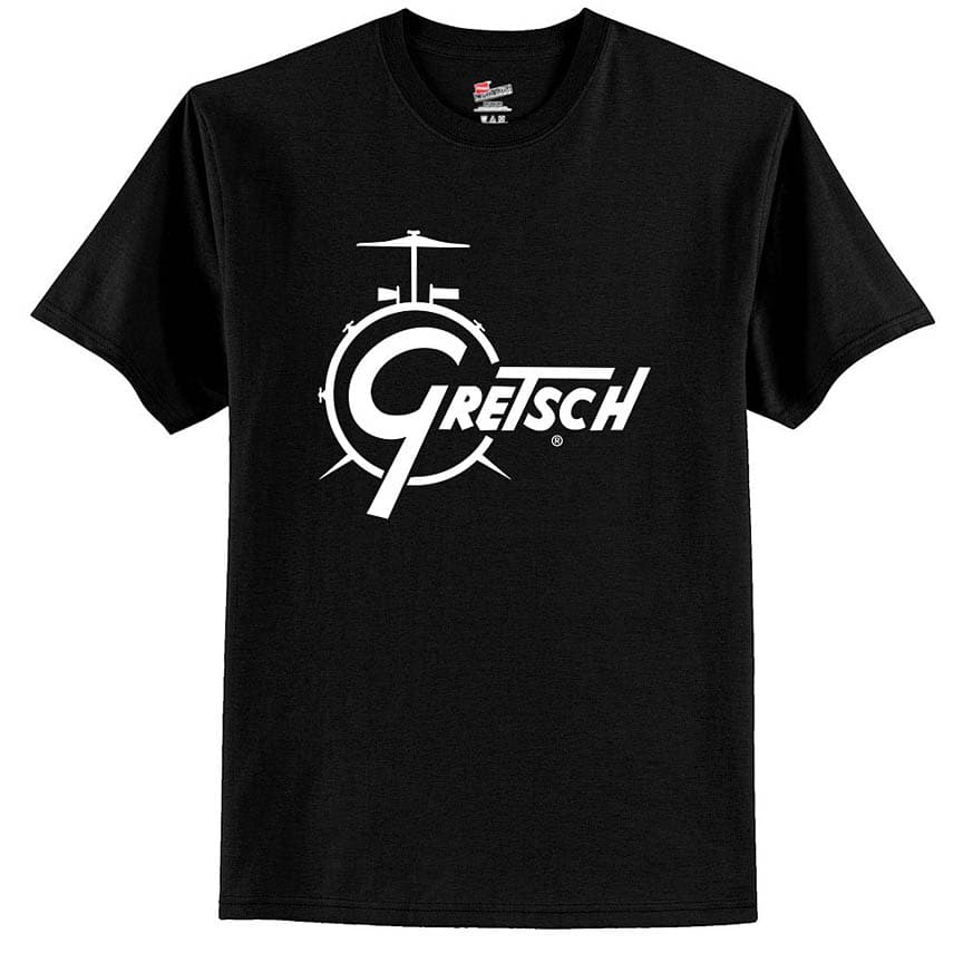 Gretsch Logo T-Shirt - Black Classic Drums - X-Large