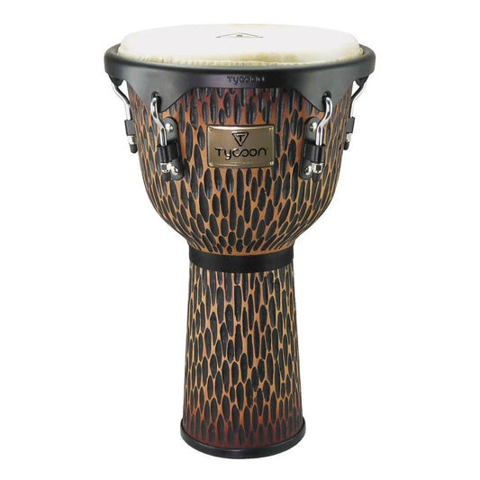 Tycoon 12 inch. Supremo Select Chiseled Orange Series Djembe