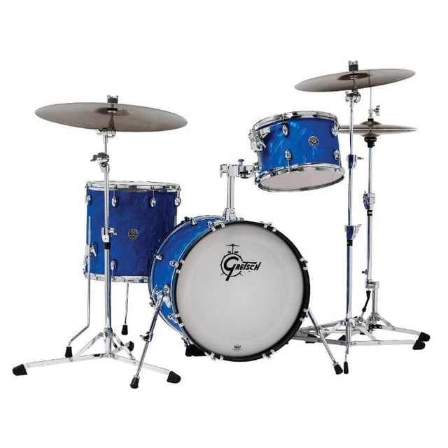 Gretsch Catalina Club 3pc Drum Set w/20" BD Blue Satin Flame