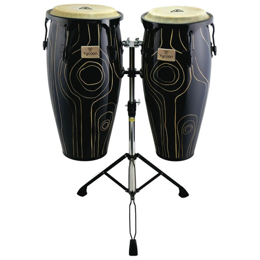 Tycoon Percussion 10&11 Supremo Select Cyclone Series Congas with Double Stand