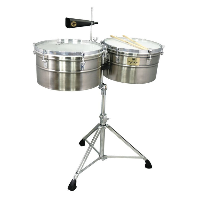 Tycoon Percussion 15&16 Deep-Shell Brushed Chrome Timbales Set