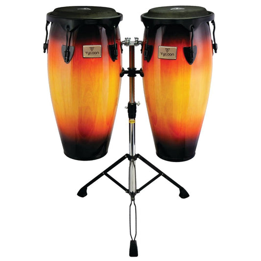 Tycoon Percussion 10&11 Supremo Sunburst Series Congas with Double Stand