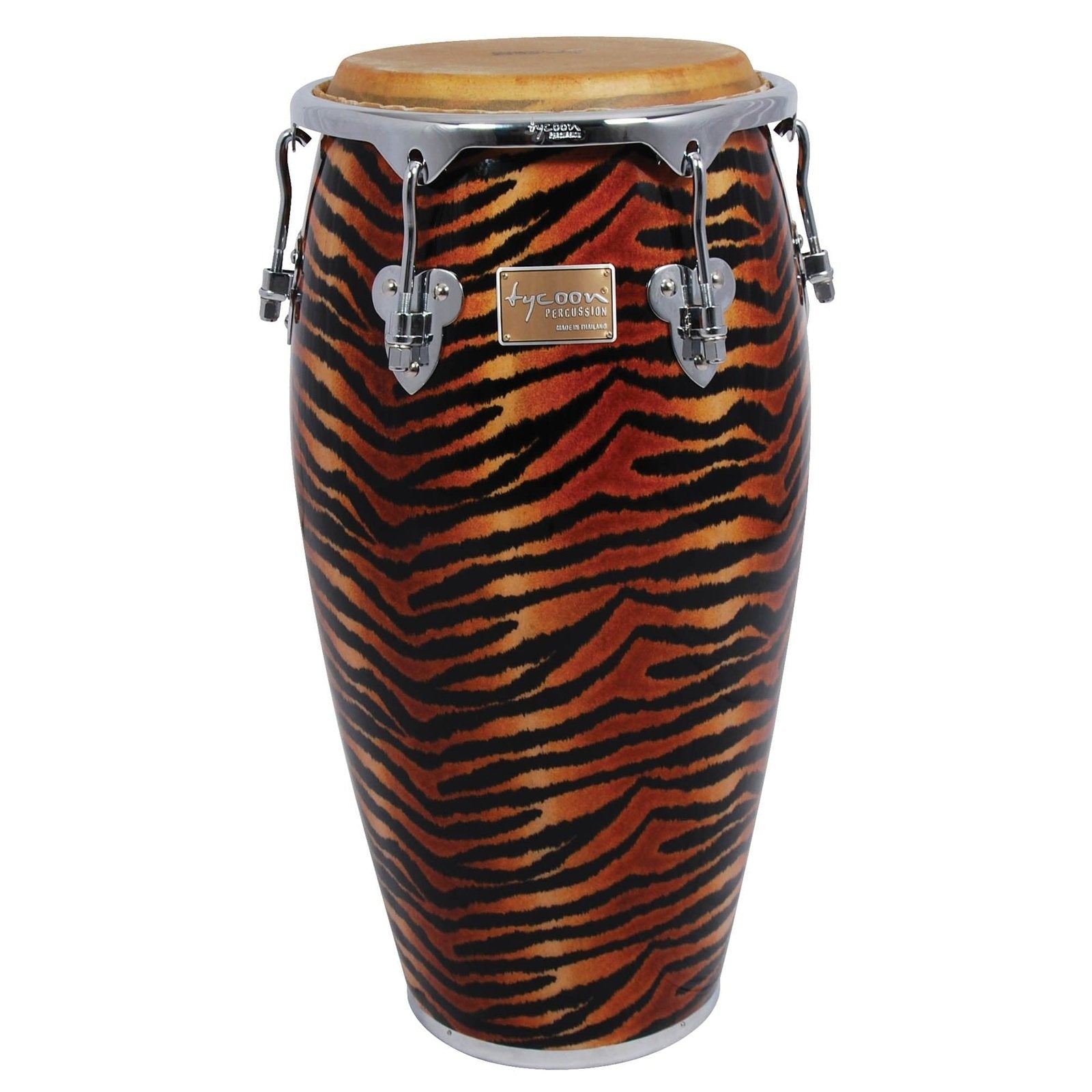 Tycoon Percussion 11 3/4 Master Fantasy Tiger Series Conga With Single Stand