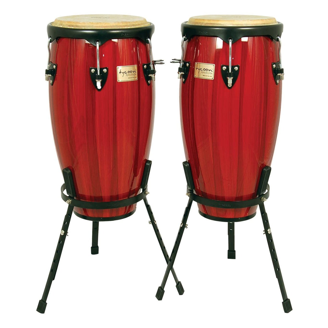 Tycoon 11.75 & 12.5 Artist Hand Painted Series Conga And Tumba With Stands