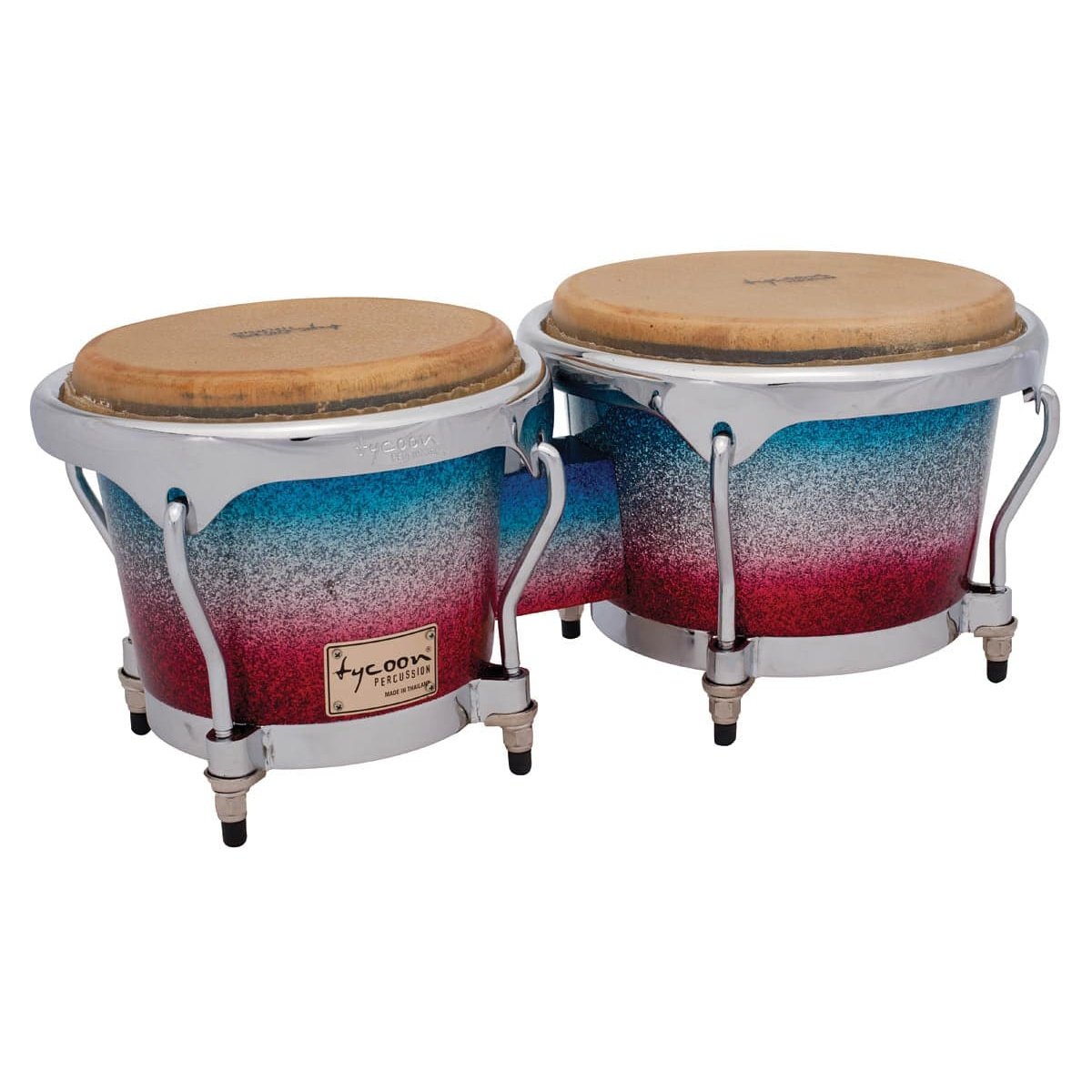 Tycoon Percussion : 7 & 8 1/2 Master Platinum Tri-Fade Series Bongos