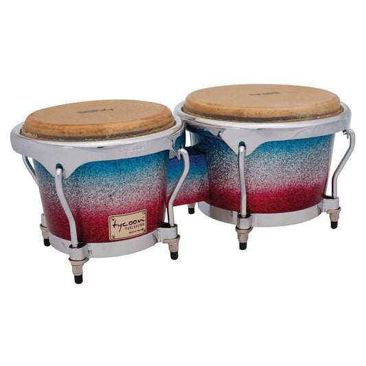 Tycoon Percussion : 7 & 8 1/2 Master Platinum Tri-Fade Series Bongos