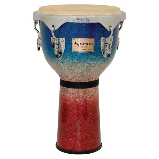 Tycoon Percussion 12 Master Platinum Tri-Fade Djembe