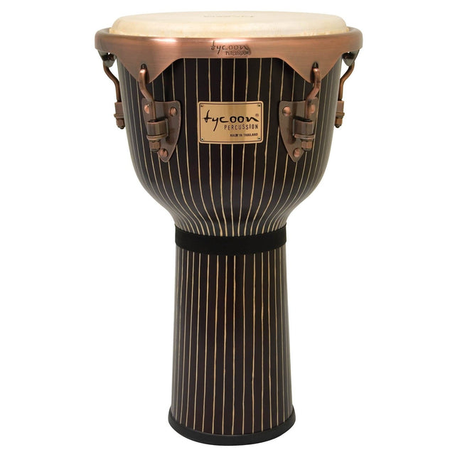 Tycoon 12 Master Hand-Crafted Pinstripe Djembe - Key Tuned