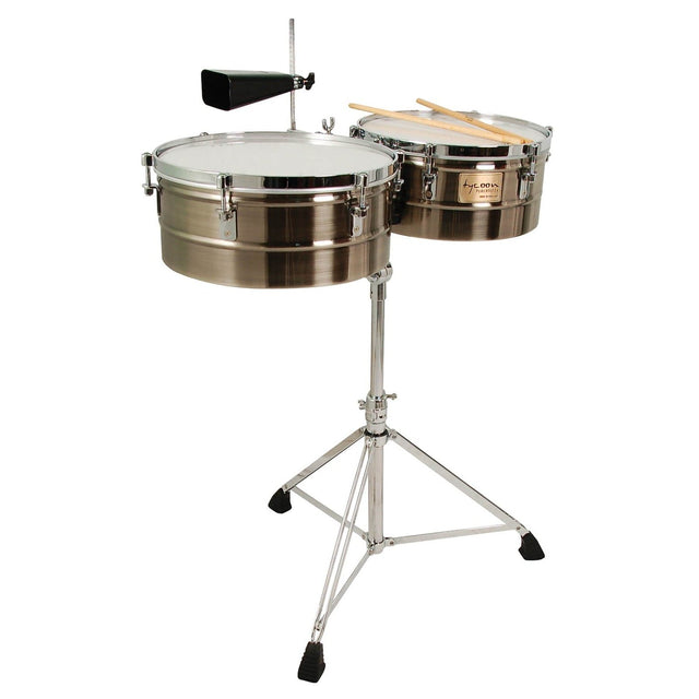 Tycoon Percussion 14 & 15 Brushed Chrome Shell Timbales