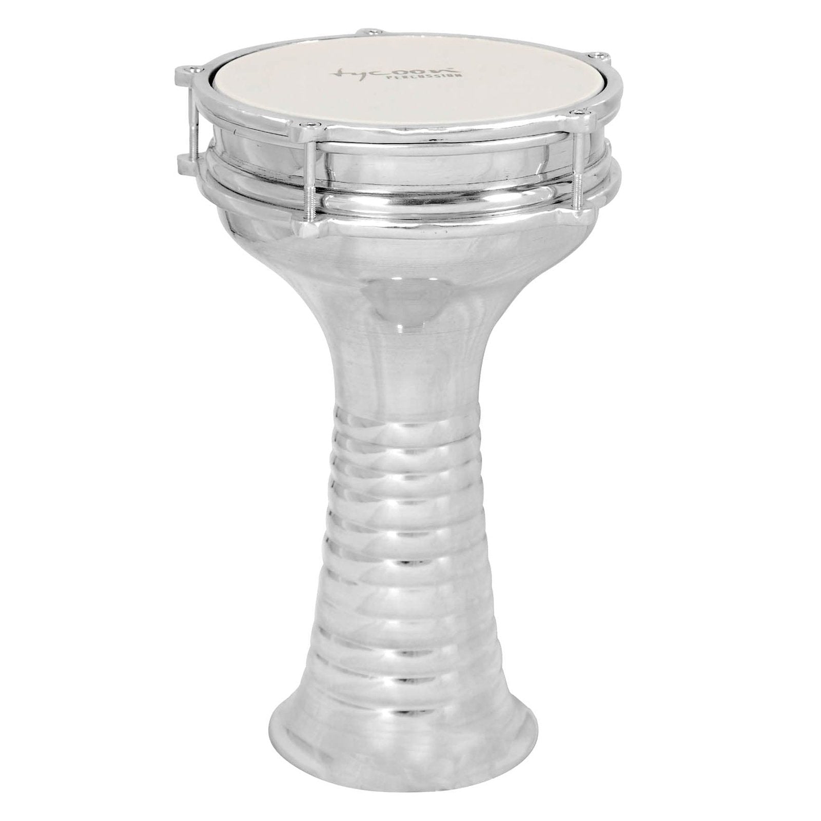 Tycoon Percussion Aluminum Darbuka With Built-In Tambourine