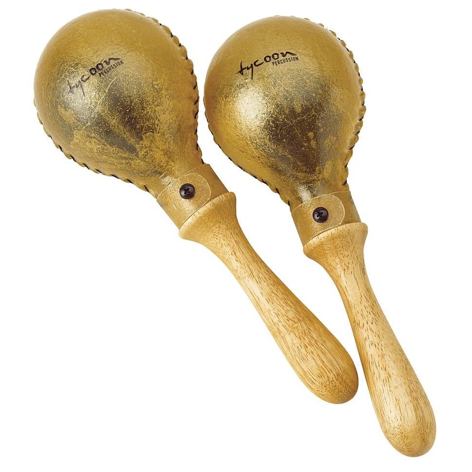 Tycoon Percussion Large Round Rawhide Maracas