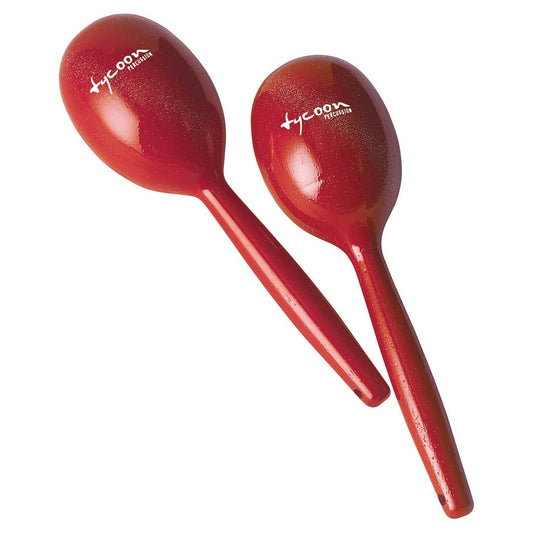 Tycoon Percussion Wood Maracas - Red Diamond Finish
