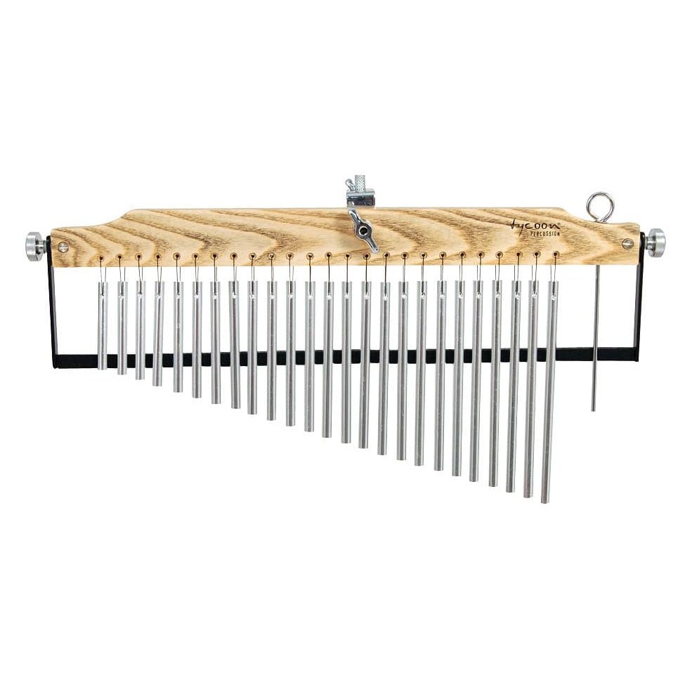 Tycoon Percussion Master Grand Series Bar Chimes - 25 Chrome On Ash Wood Bar