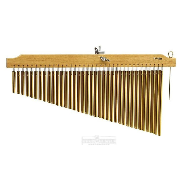 Tycoon 72 Gold Chimes With Natural Finish Wood Bar