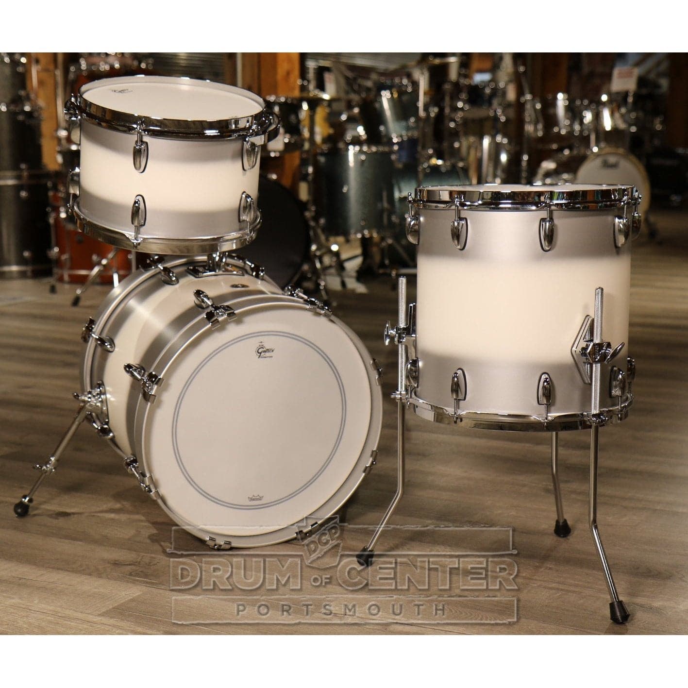 Gretsch Brooklyn 3pc Jazz Drum Set Silver Mist Duco