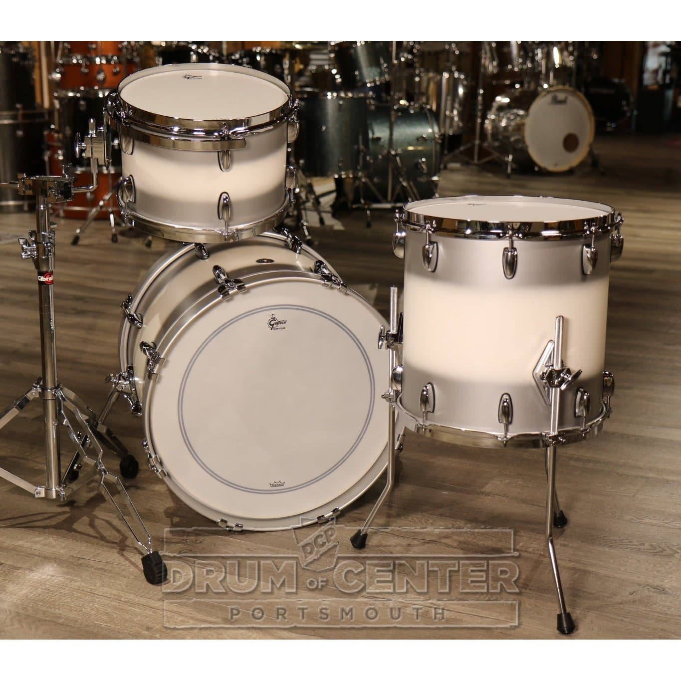 Gretsch Brooklyn 3pc Drum Set Silver Mist Duco