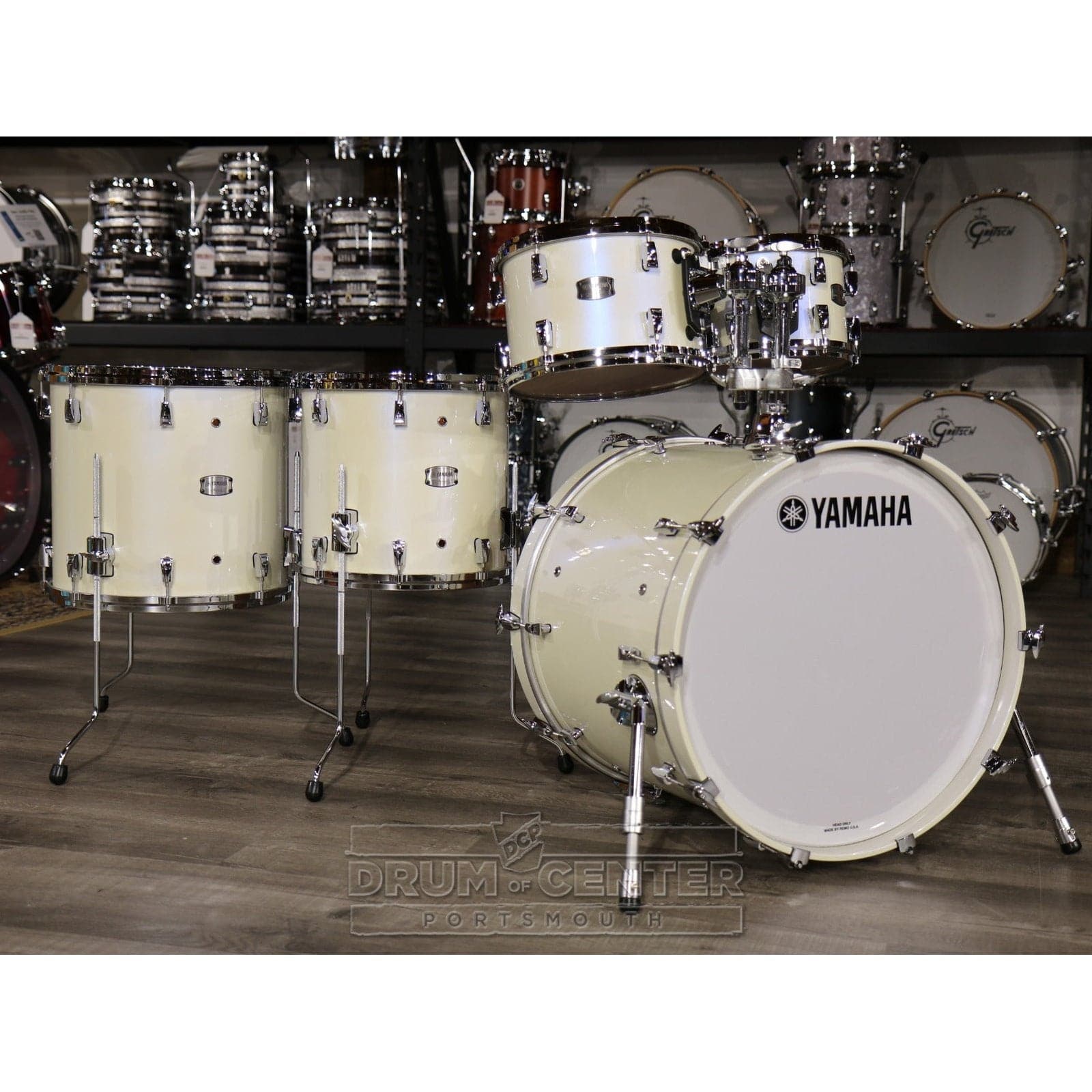 Yamaha Absolute Hybrid 5pc Drum Set Polar White