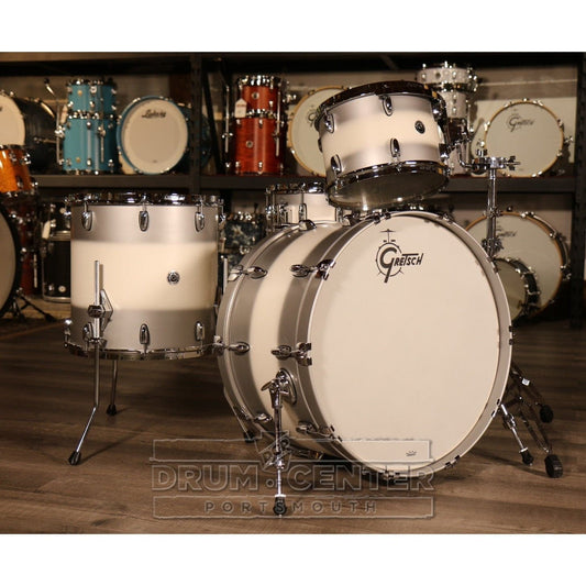 Gretsch Brooklyn 4pc Rock Drum Set Silver Mist Duco