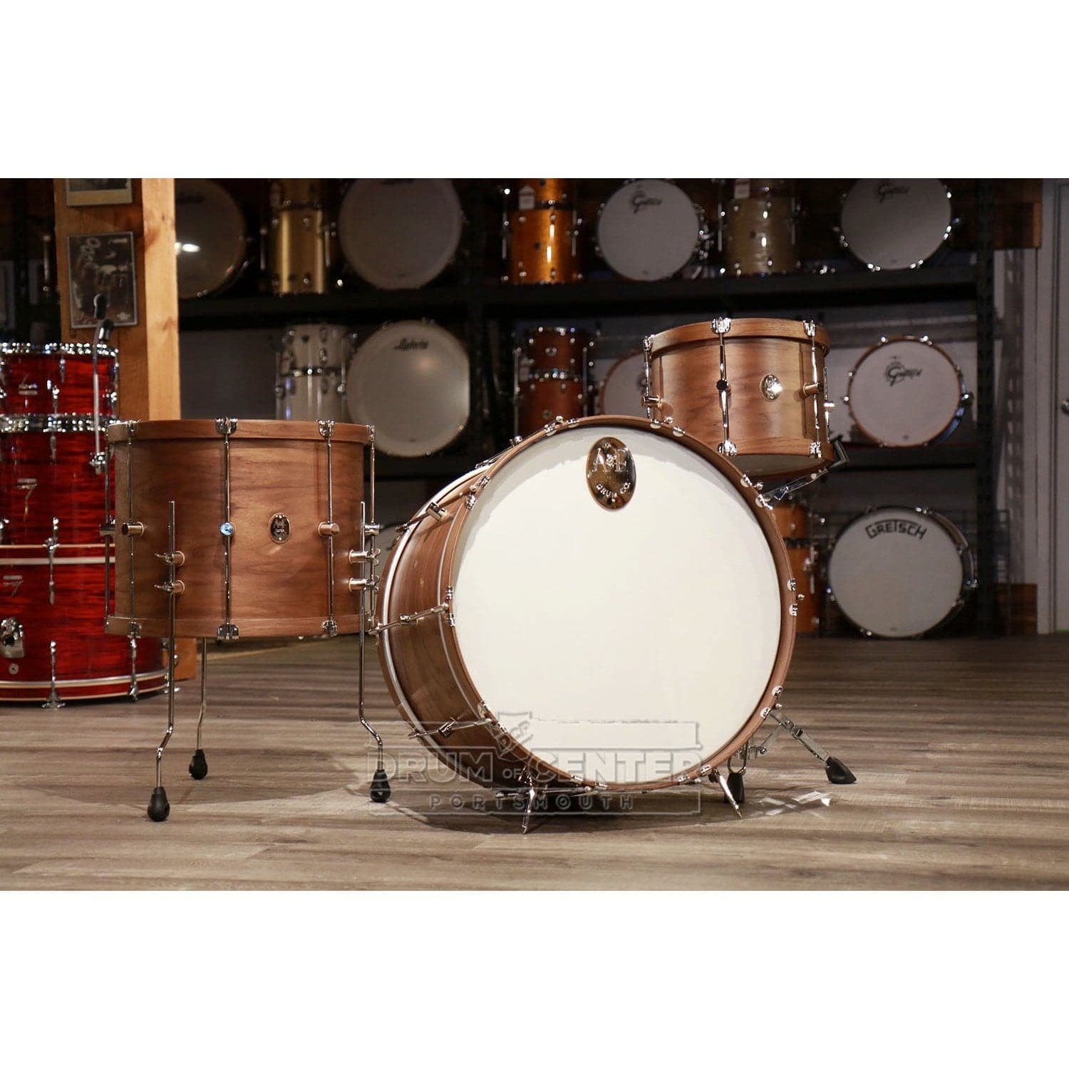 A&F 3pc Walnut Club Drum Set 24/18/13