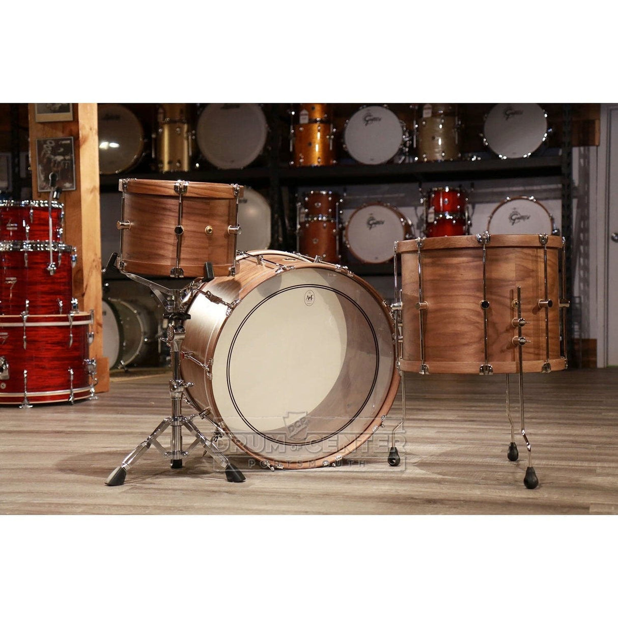 A&F 3pc Walnut Club Drum Set 24/18/13