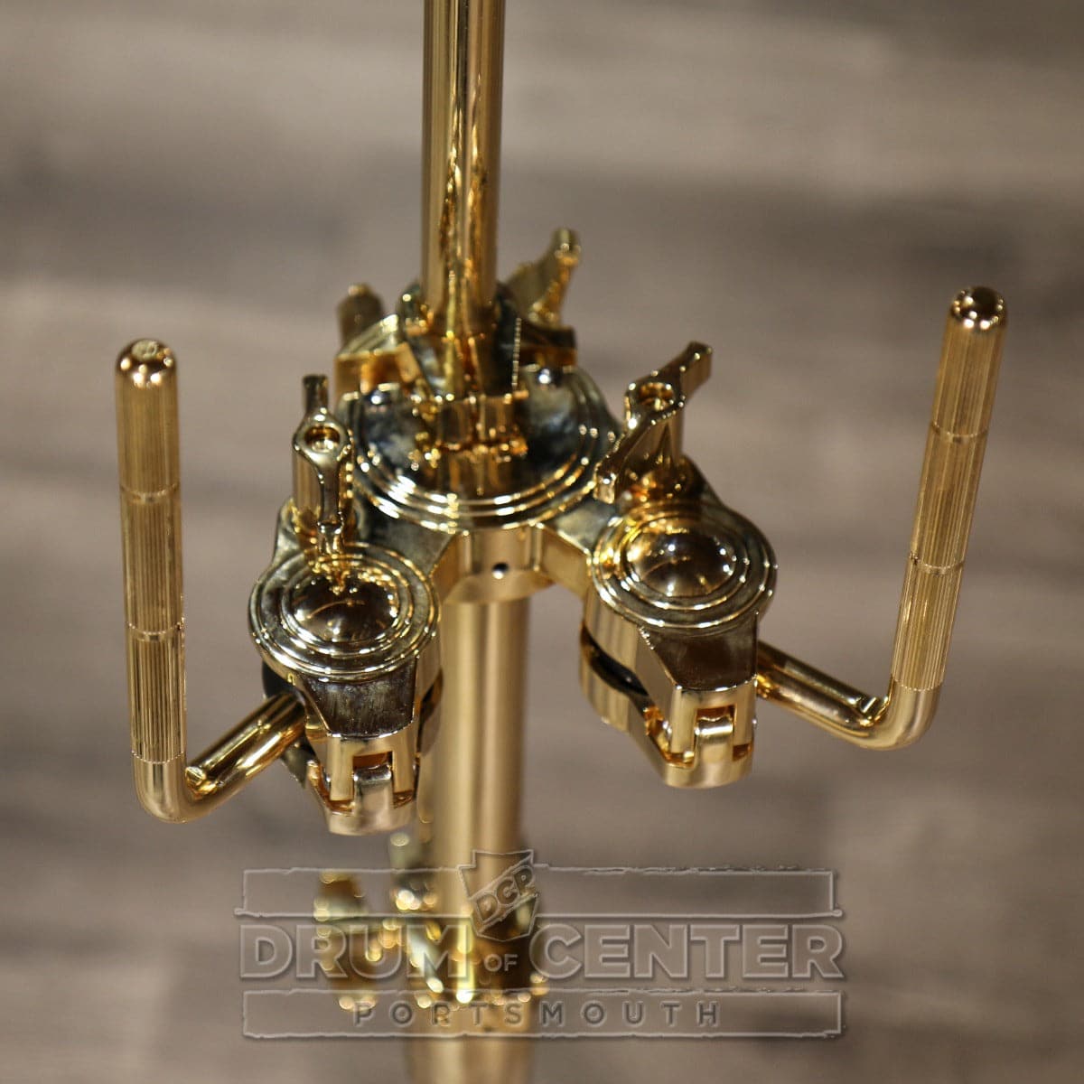 DW DWCP9934GD 9000 Series Double Tom Stand with 934 Cymbal Boom Arm Gold