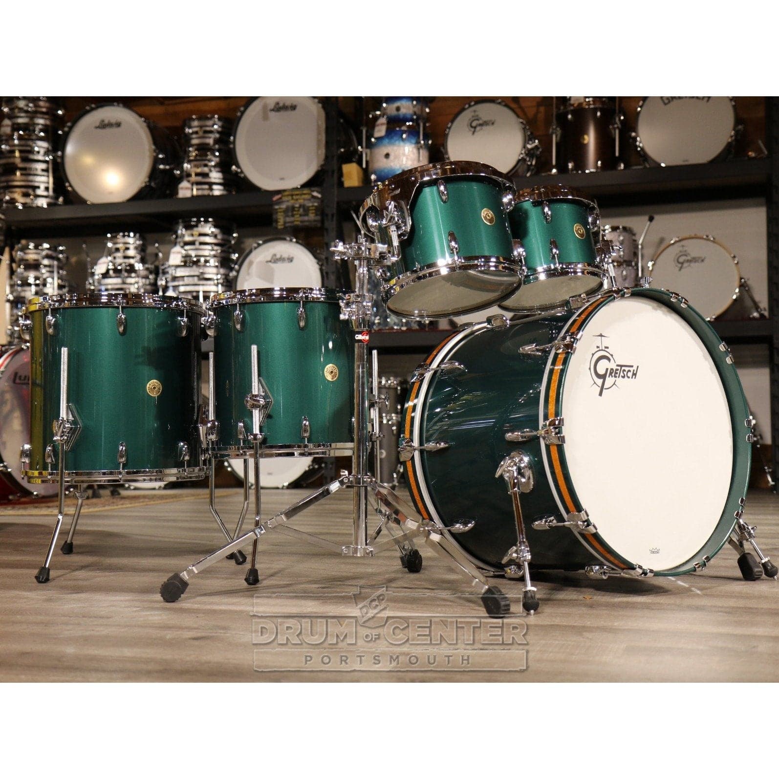 Gretsch USA Custom 5pc Drum Set Cadillac Green Gloss