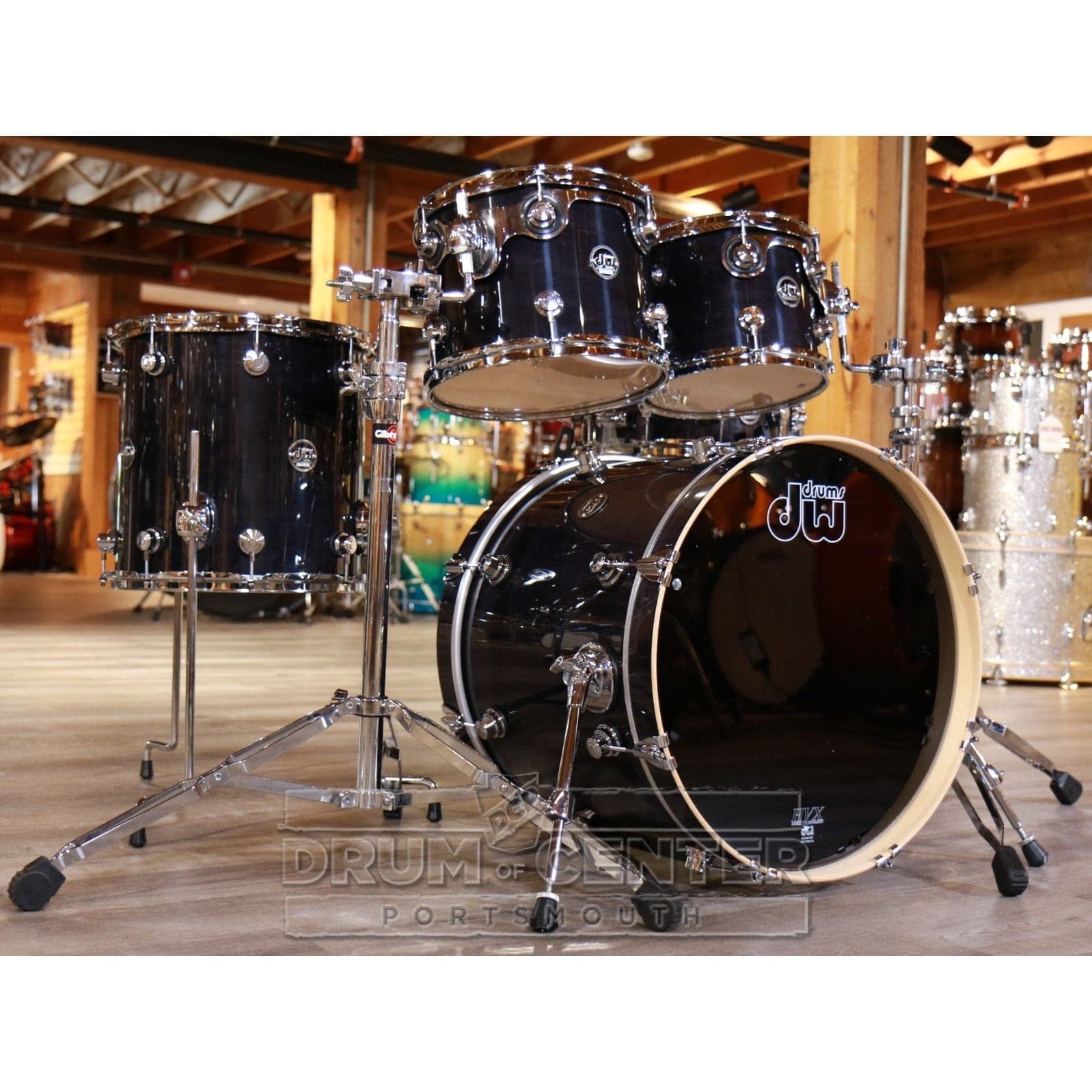 DW Performance 5pc Drum Set 20/10/12/14/14 Ebony Stain