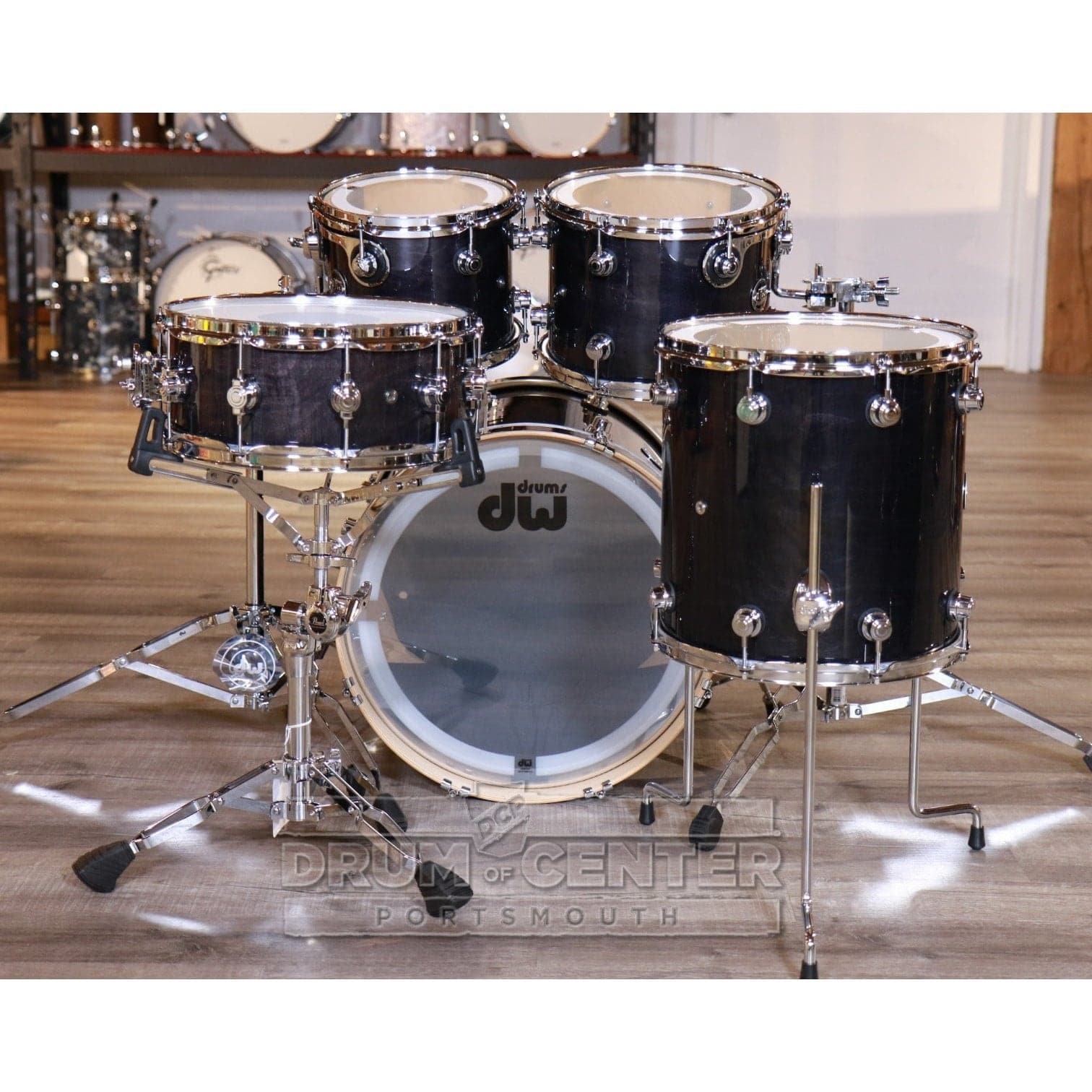 DW Performance 5pc Drum Set 20/10/12/14/14 Ebony Stain