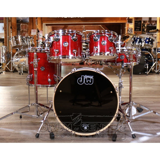 DW Performance 5pc Drum Set 20/10/12/14/14 Cherry Stain