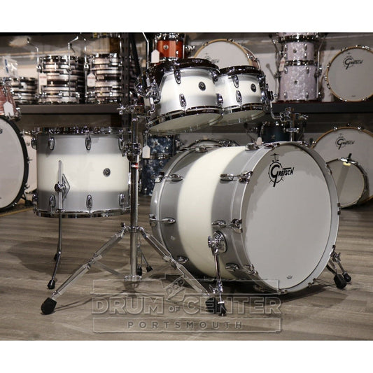 Gretsch Brooklyn 4pc Euro Drum Set Silver Mist Duco